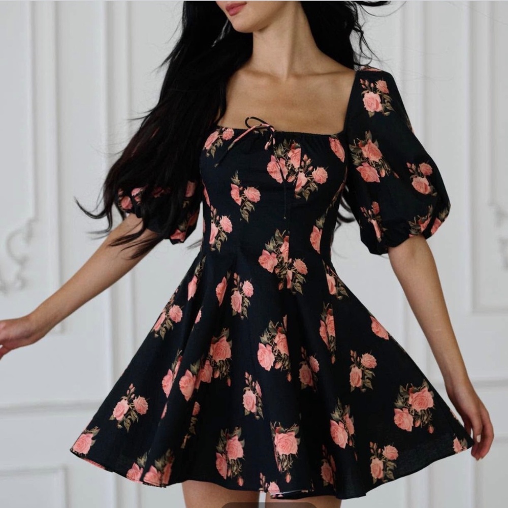 Selkie Night Rose Mini Day Dress MED NWOT - Picture 6 of 9